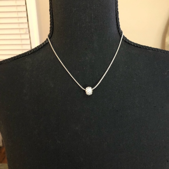 Silver and cubic zirconia necklace and earring set - Picture 3 of 4